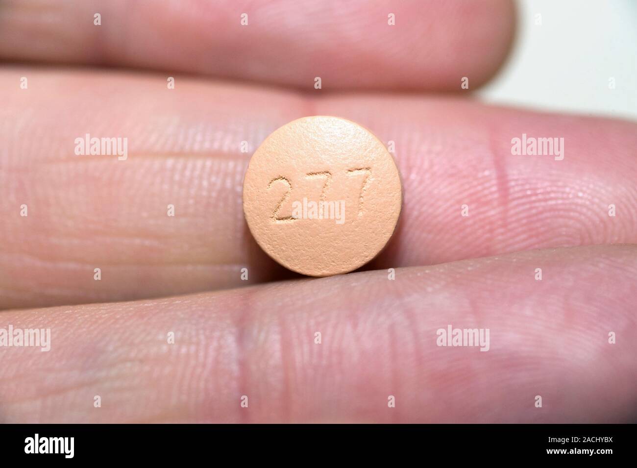 Pill of Januvia (sitagliptin), a hypoglycaemic drug that reduces blood