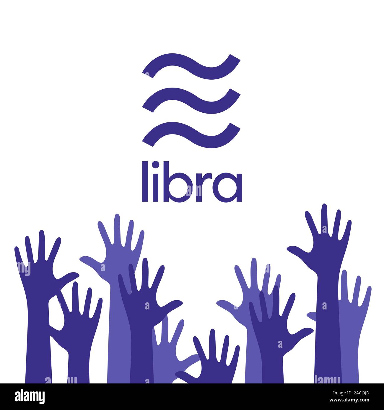 Libra sign, Crypto currency virtual electronic money. Stock Vector