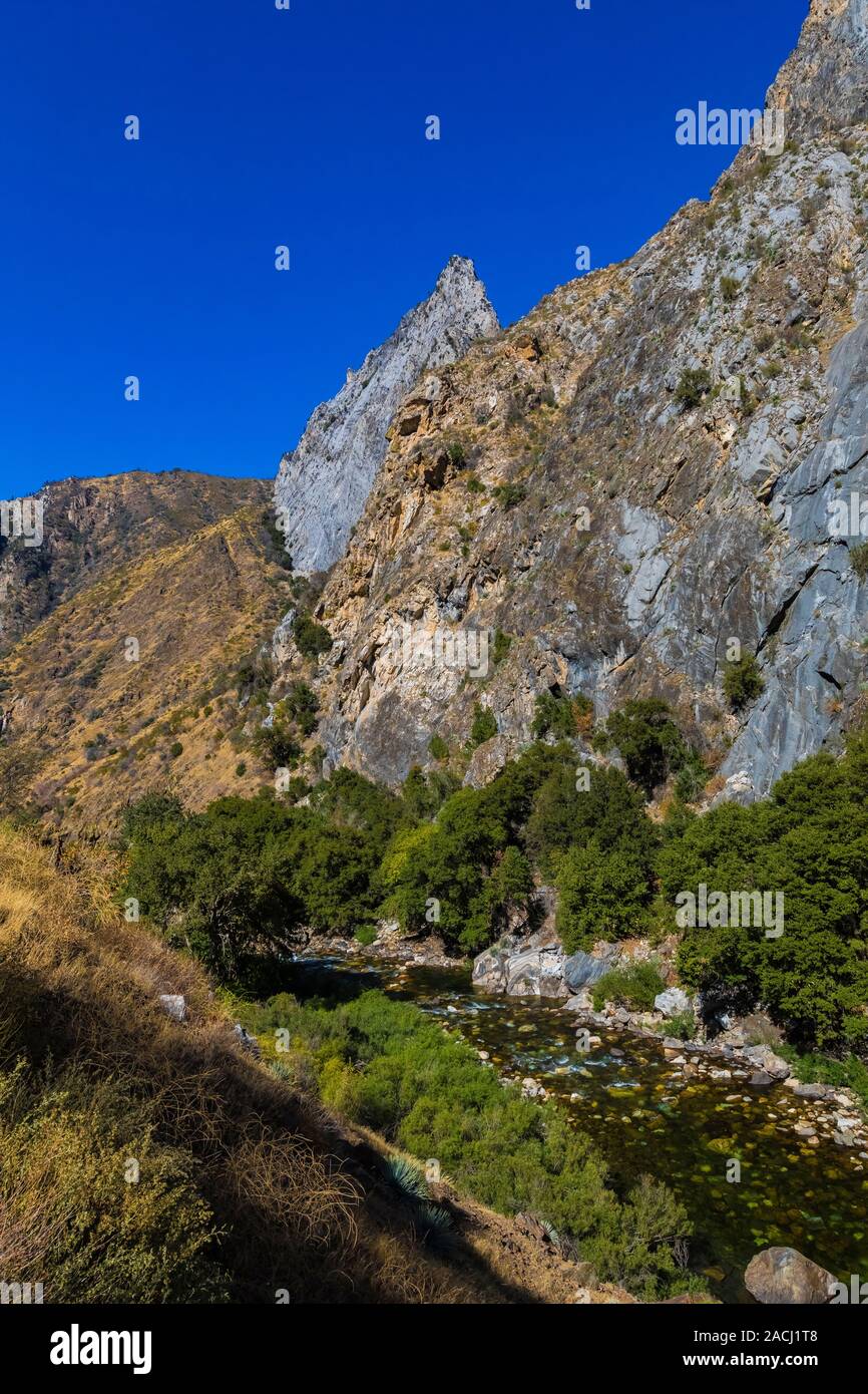 Views along the Kings Canyon Scenic Byway, SR 180, through Giant Sequoia National Monument, Sequoia National Forest, California, USA Stock Photo