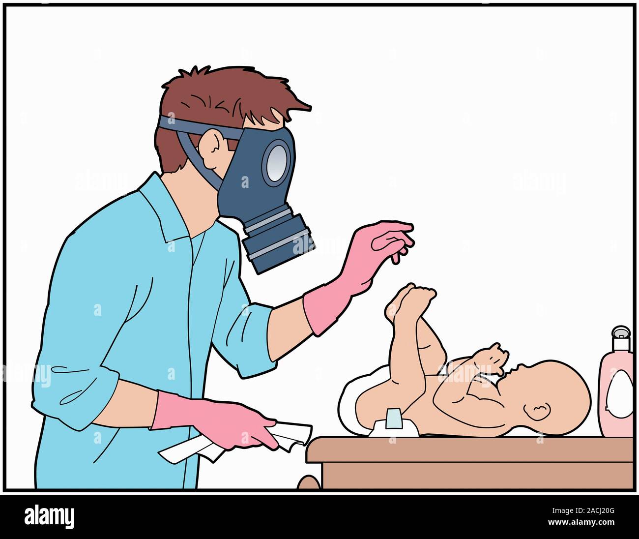 Baby gas mask hires stock photography and images Alamy