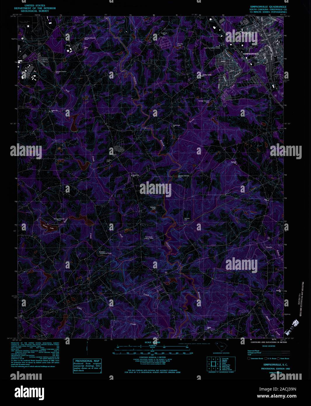 Map of simpsonville hires stock photography and images Alamy