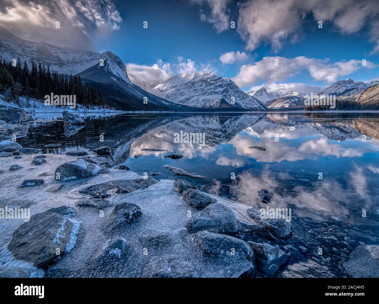 Upper Kananaskis Lake, Kananaskis, Alberta, Canada Stock Photo