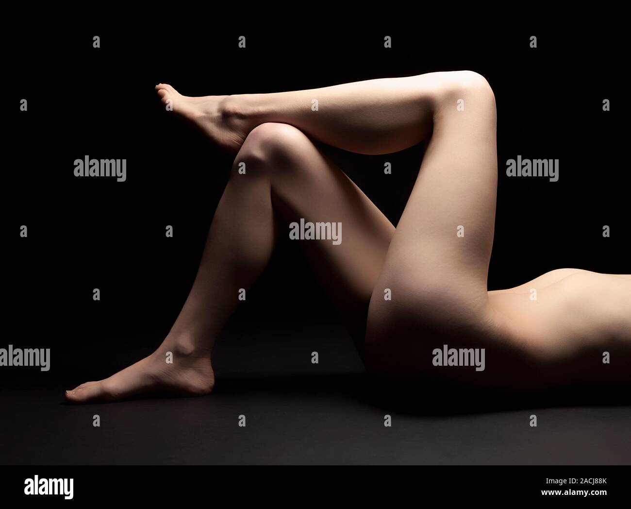 Woman, female, nude figure. Stock Photo