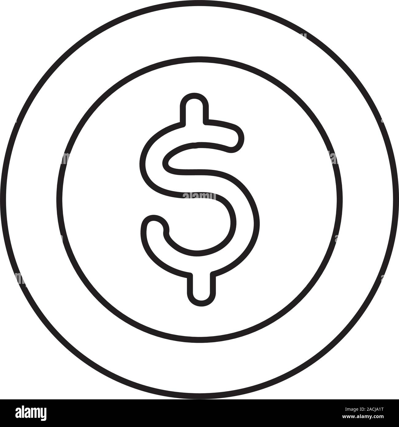 coin money cash line style icon Stock Vector Image & Art - Alamy