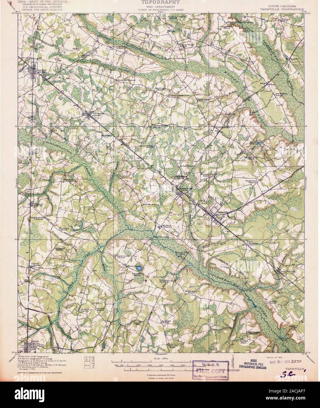 Varnville map hires stock photography and images Alamy