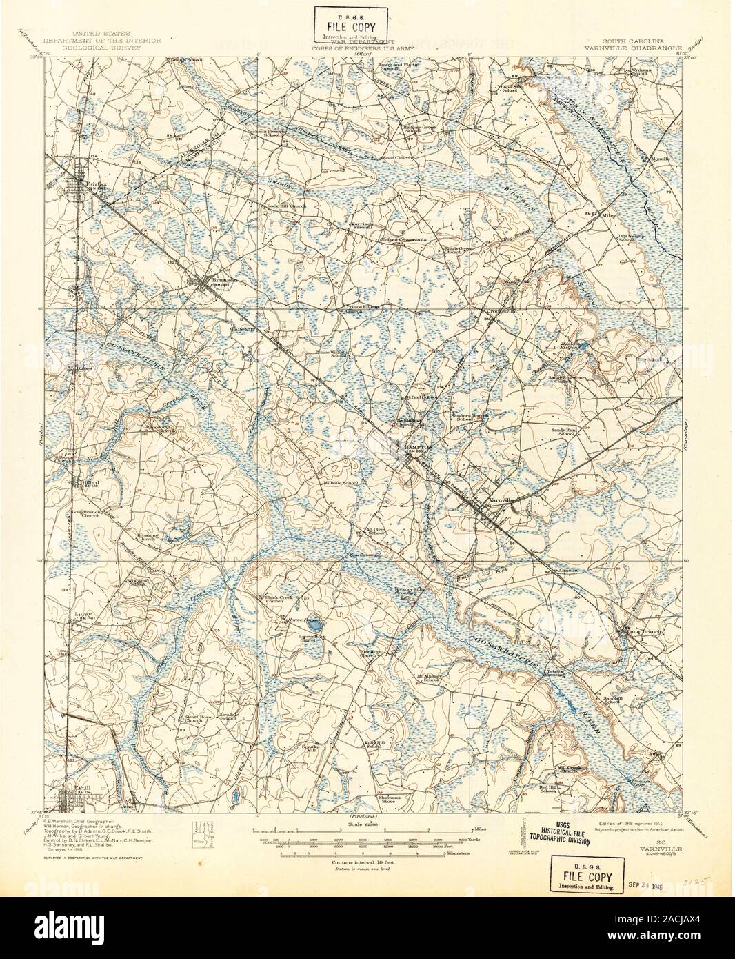 Varnville map hires stock photography and images Alamy
