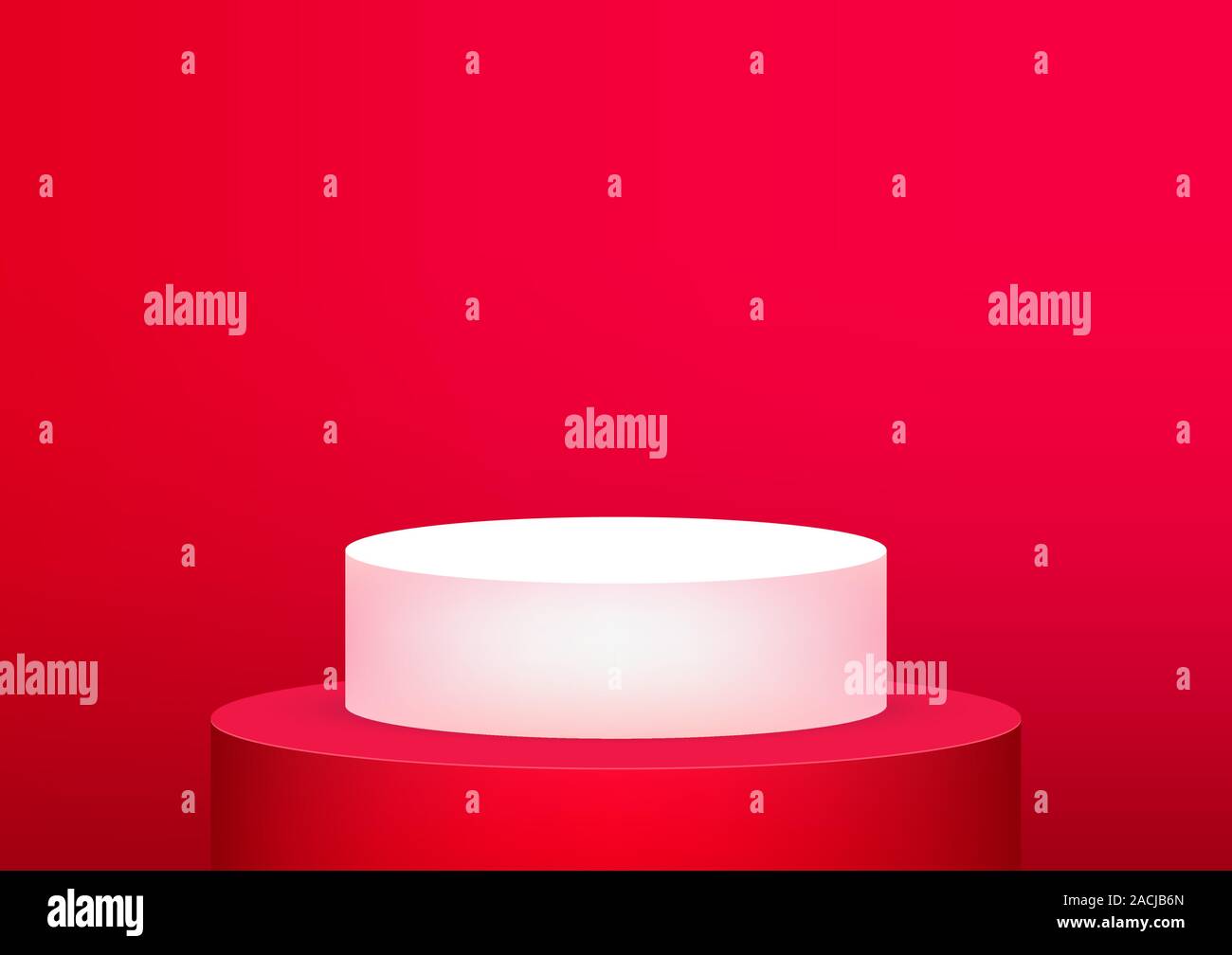 Empty podium studio red background for product display with copy space.  Showroom shoot render. Banner background for advertise product Stock Vector  Image & Art - Alamy