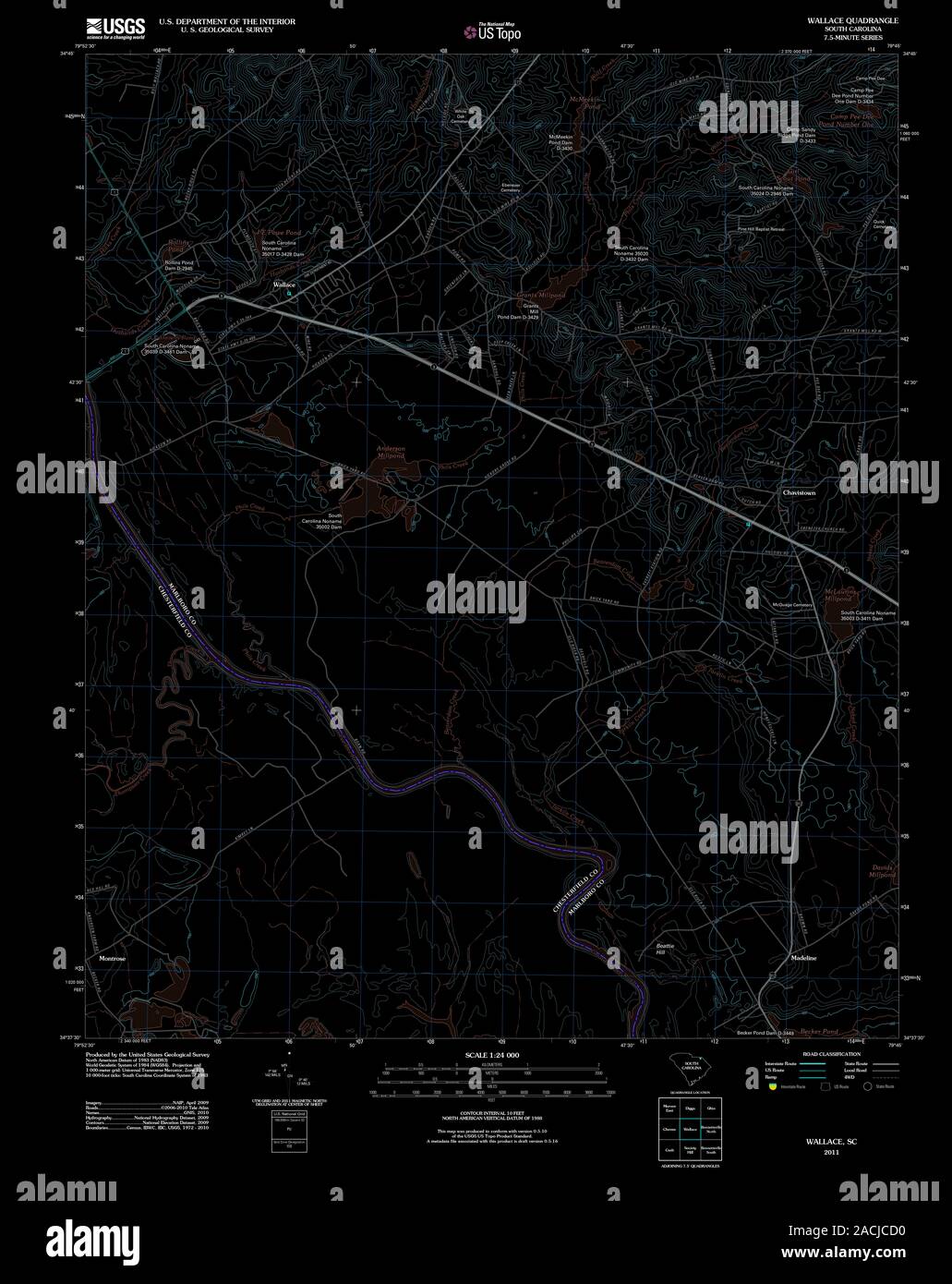 Wallace south carolina map hires stock photography and images Alamy