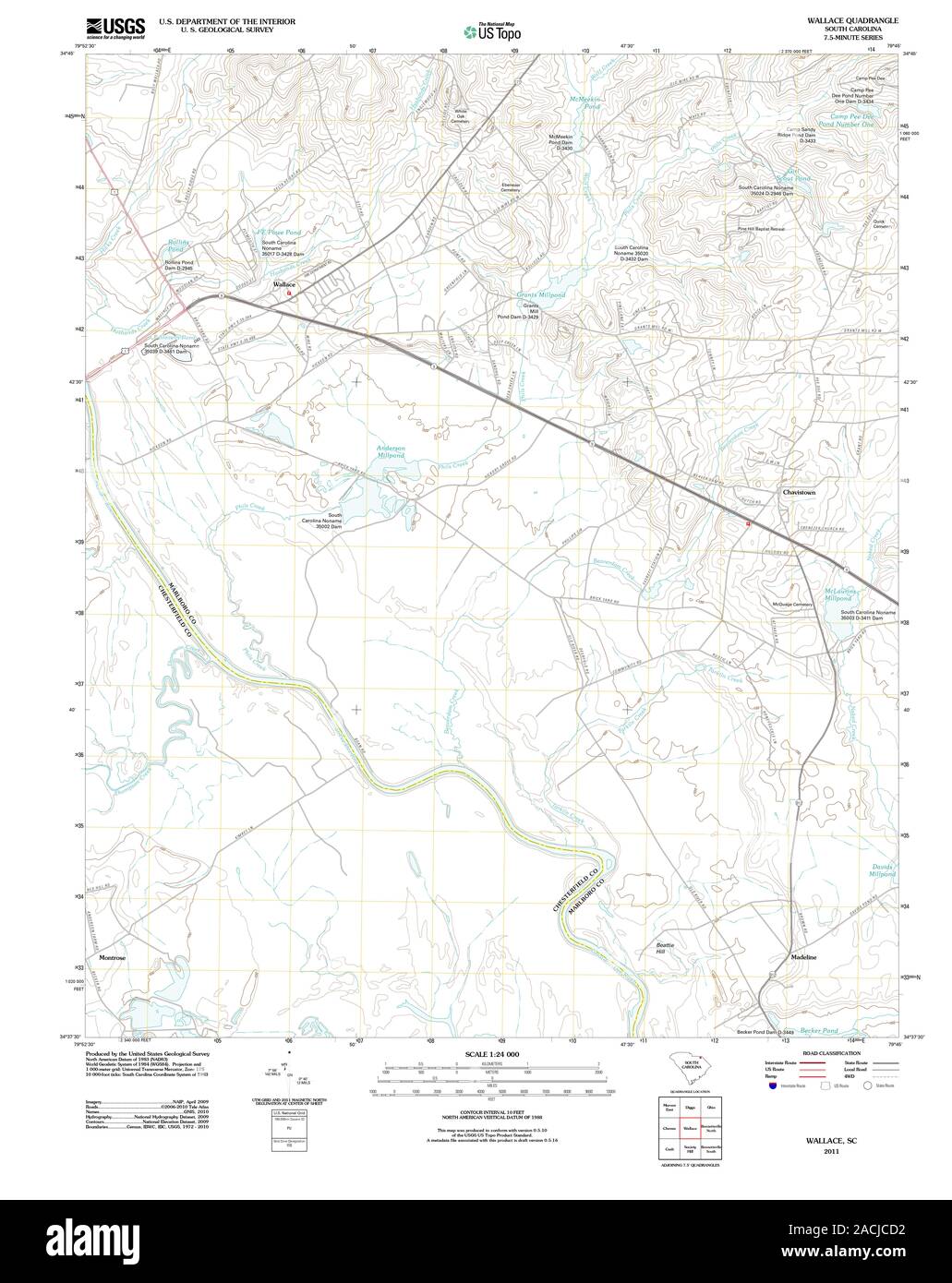 Wallace south carolina map hires stock photography and images Alamy