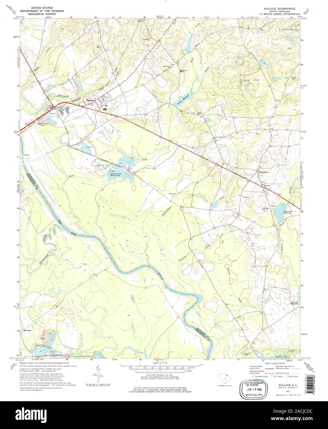 Wallace south carolina map hires stock photography and images Alamy