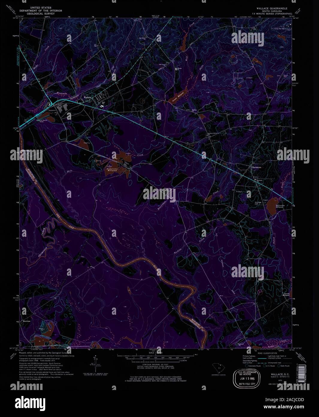 Wallace south carolina map hires stock photography and images Alamy