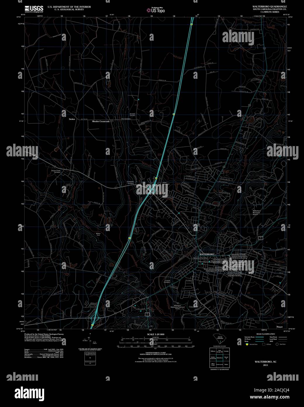 Walterboro south carolina map hires stock photography and images Alamy