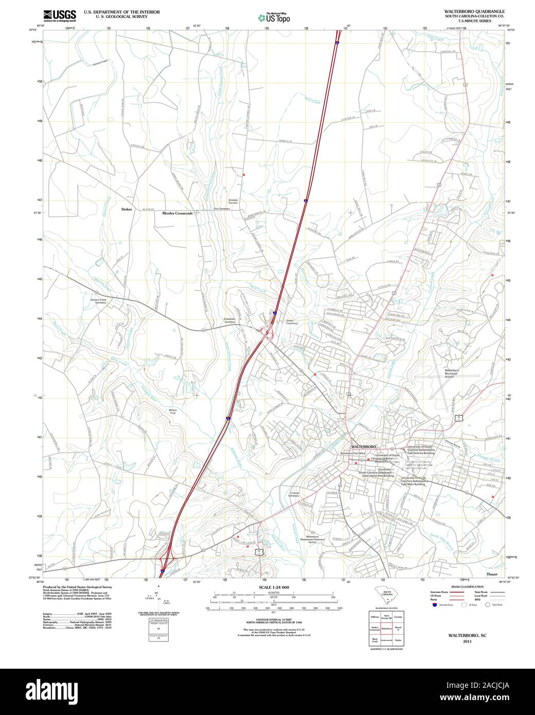 Map of walterboro Cut Out Stock Images & Pictures Alamy