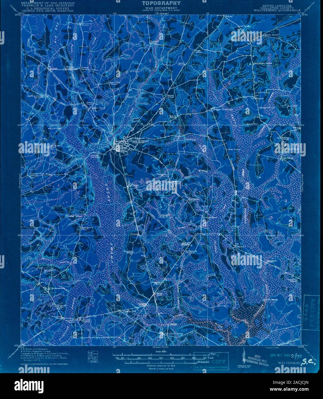 Walterboro map hires stock photography and images Alamy