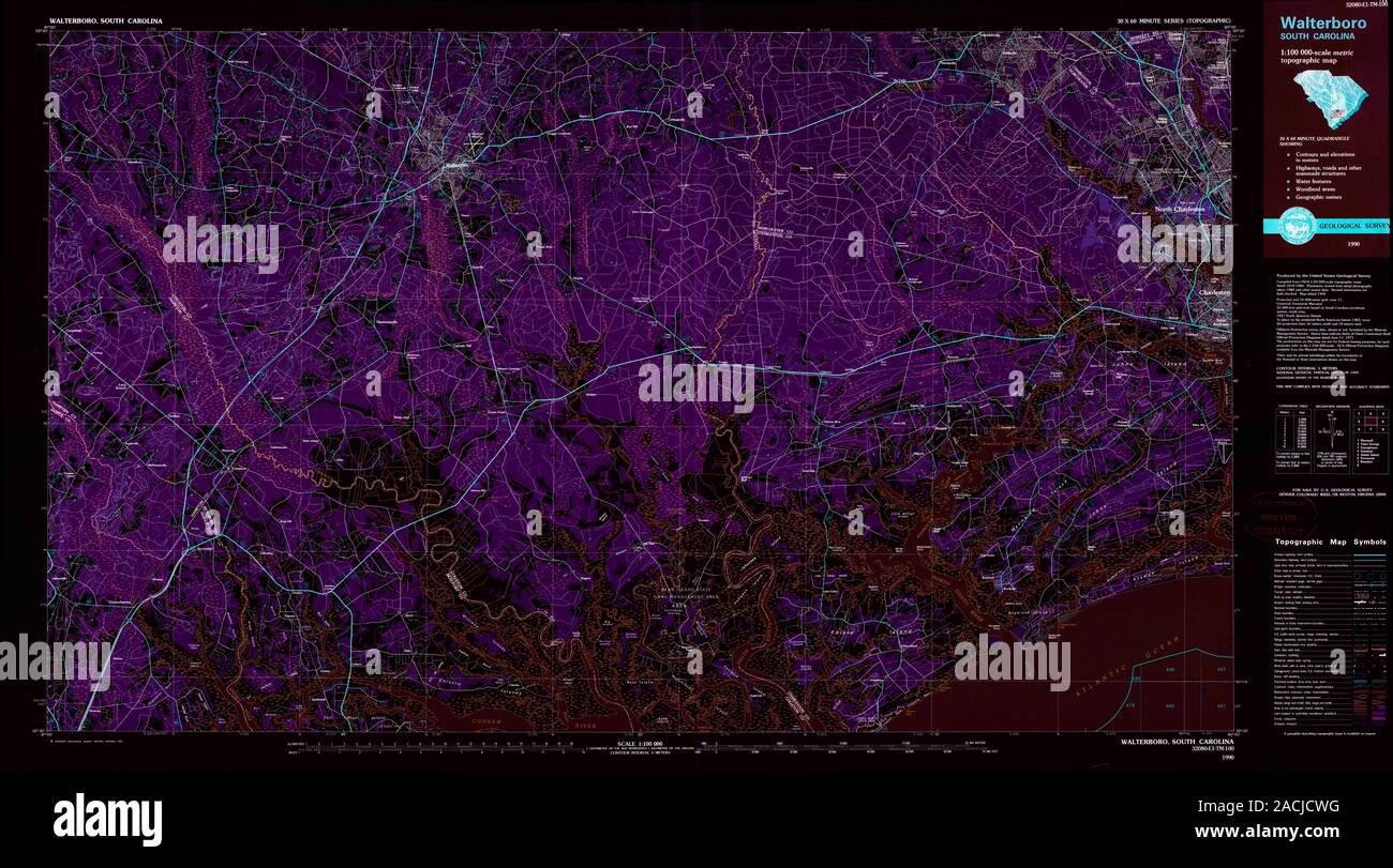 Walterboro south carolina map hires stock photography and images Alamy