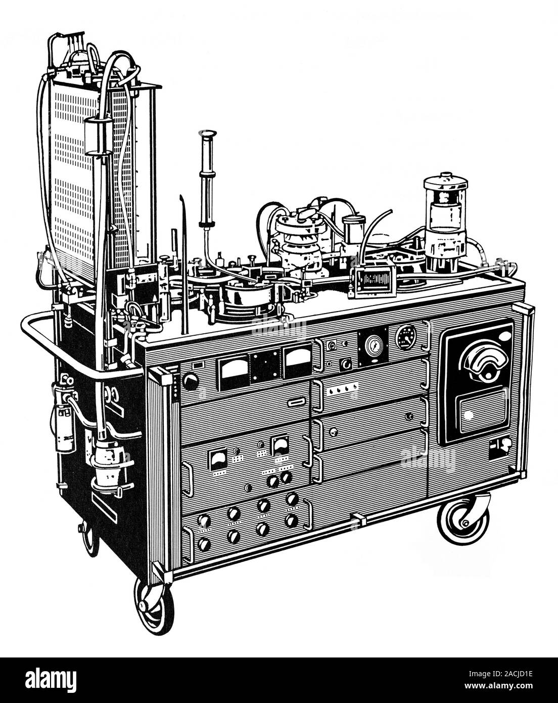 Heart-lung machine, 20th century. This is the first model designed by J ...