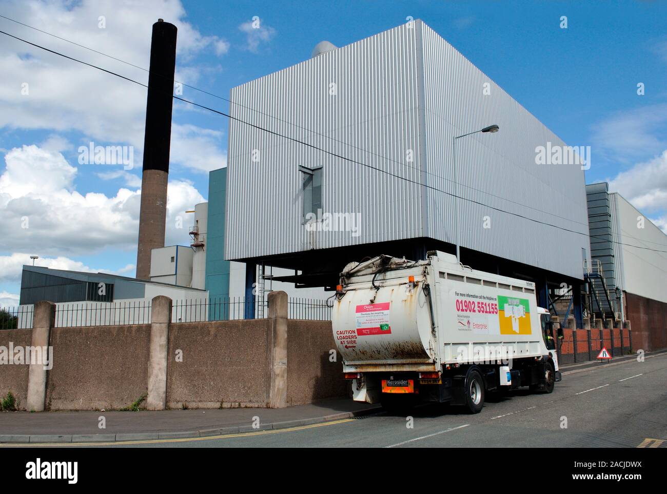 Wolverhampton Lorry Waste incinerator lorry. Waste brought here by lorries like this one is ...