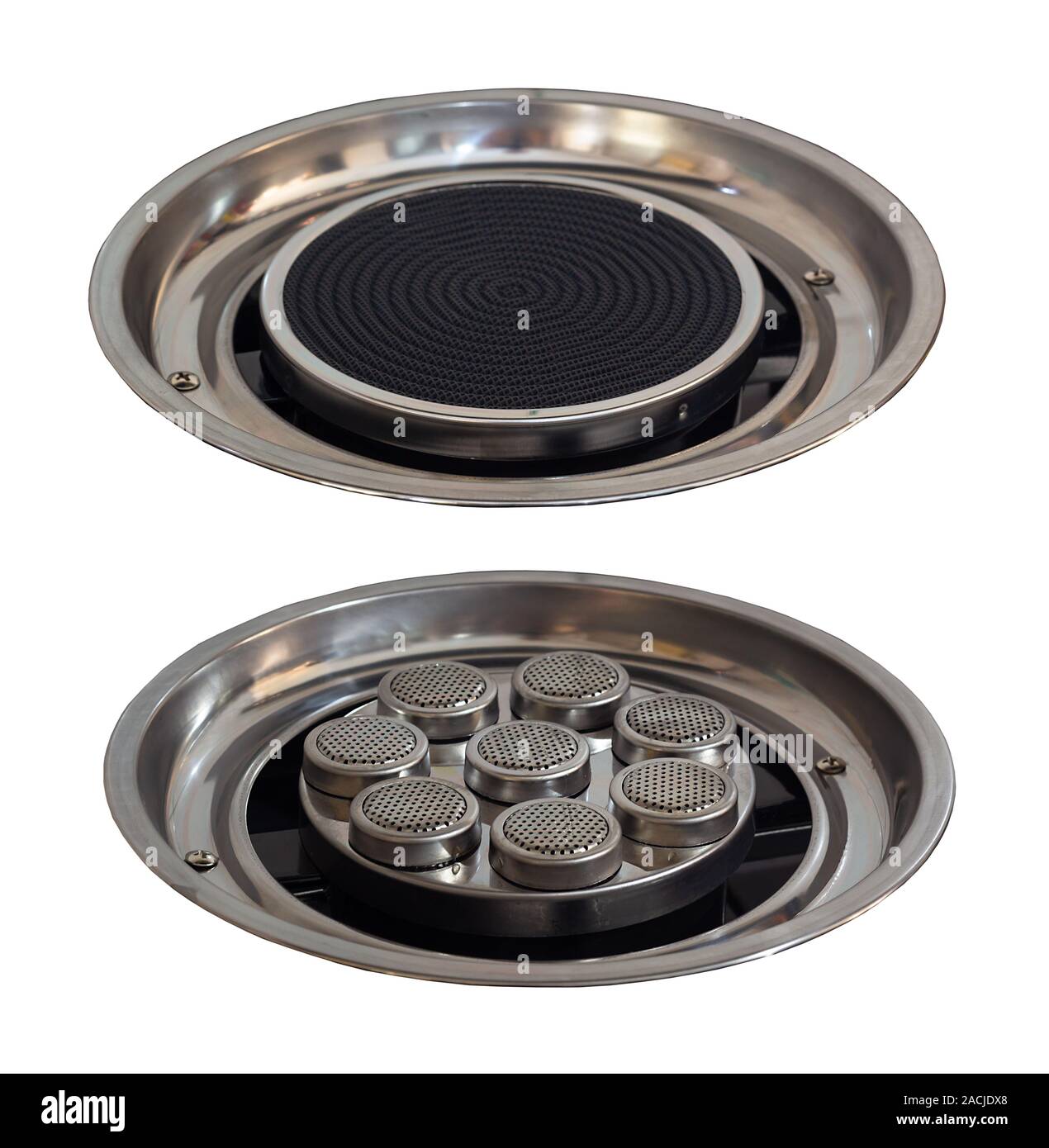 New kitchen's infrared gas stove burner isolated on white background (clipping path included) Stock Photo