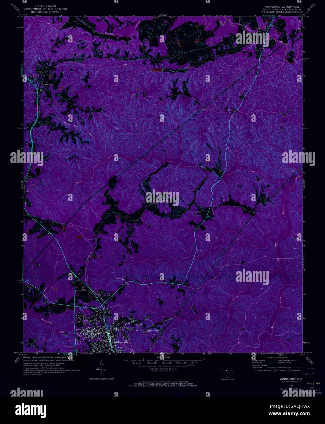 Map of winnsboro hires stock photography and images Alamy
