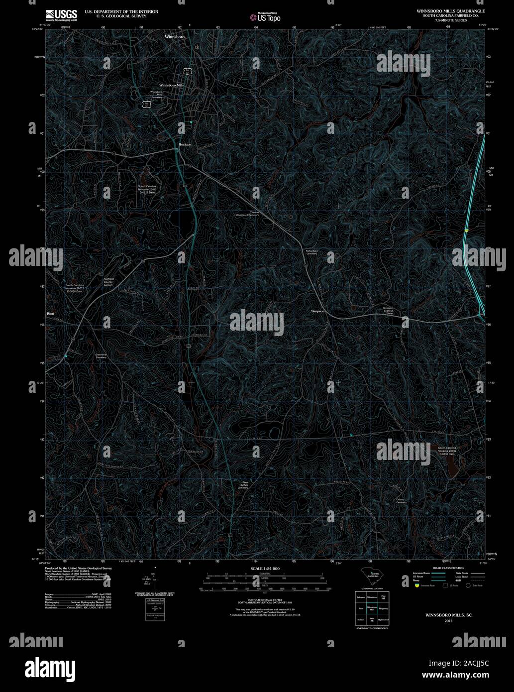 Map of winnsboro hires stock photography and images Alamy