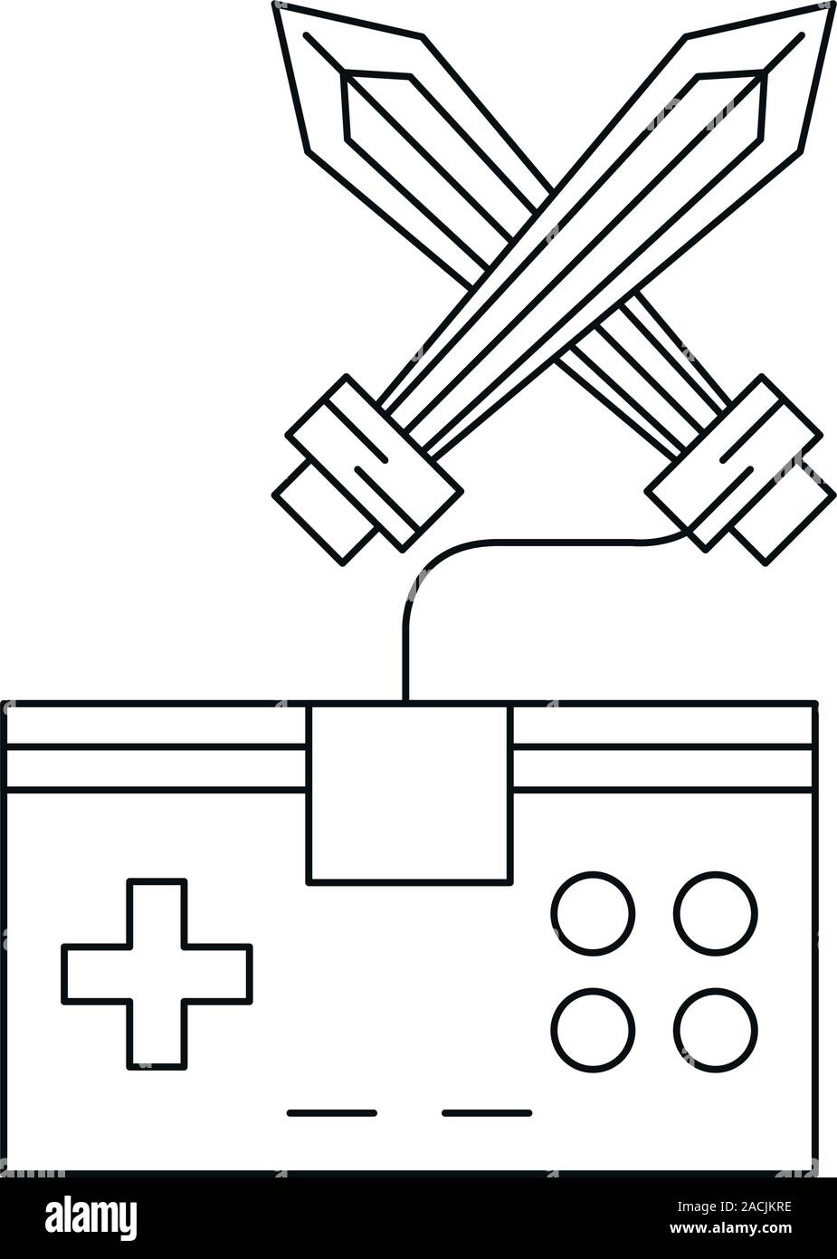 video game control handle with swords Stock Vector Image & Art Alamy