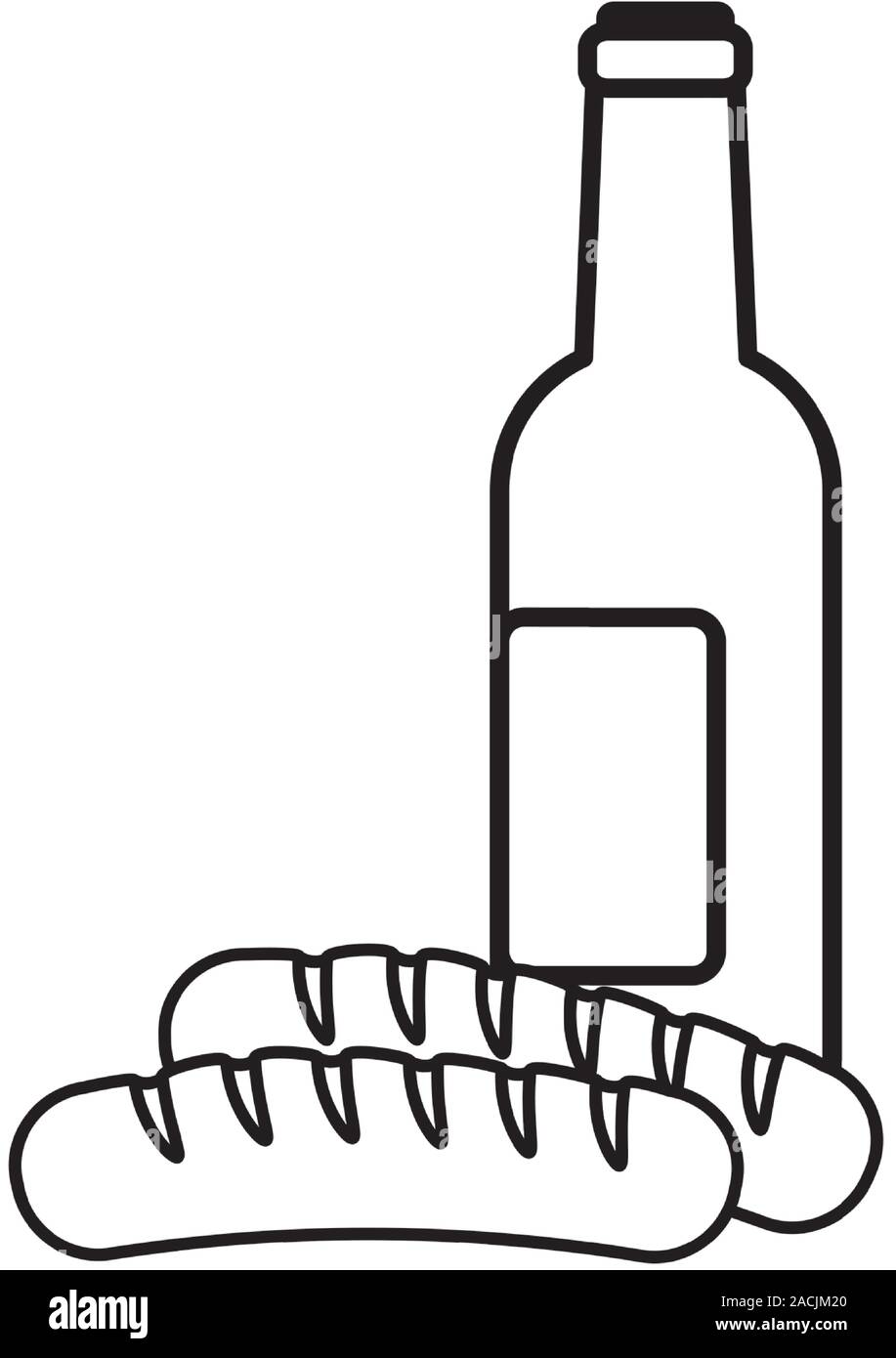 Oktoberfest beer and sausage vector design Stock Vector Image & Art - Alamy
