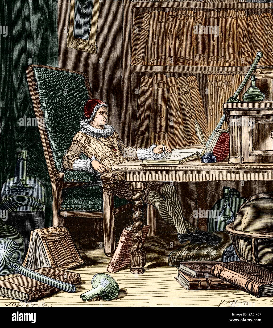 William Gilbert, English physician and physicist shown with his book De  Magnete, Magneticisique Corporibus, et de Magno Magnete Tellure (On the  Magnet Stock Photo - Alamy