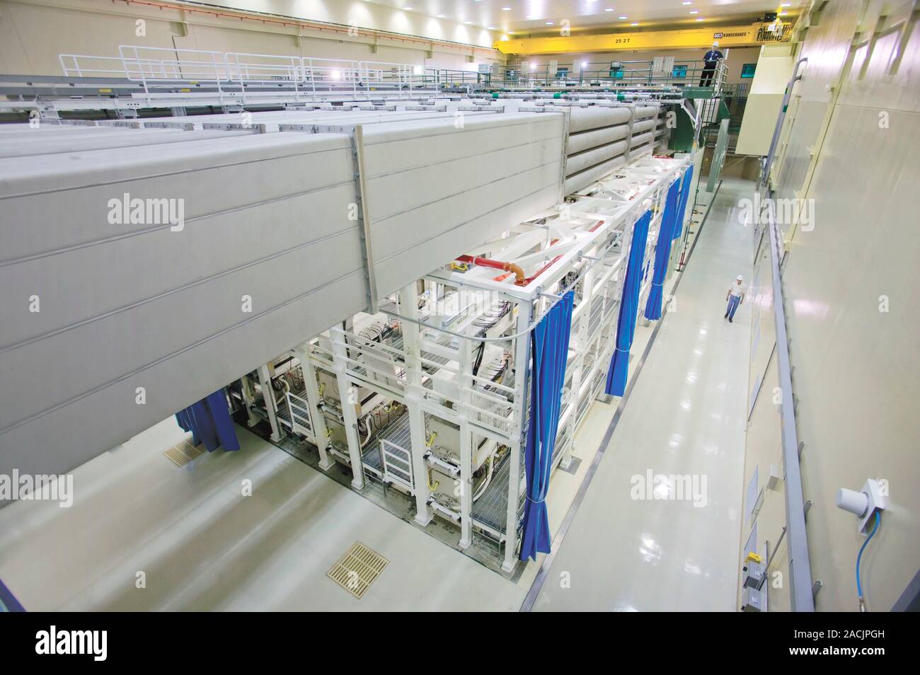 Nuclear fusion research. Beam path at the National Ignition Facility