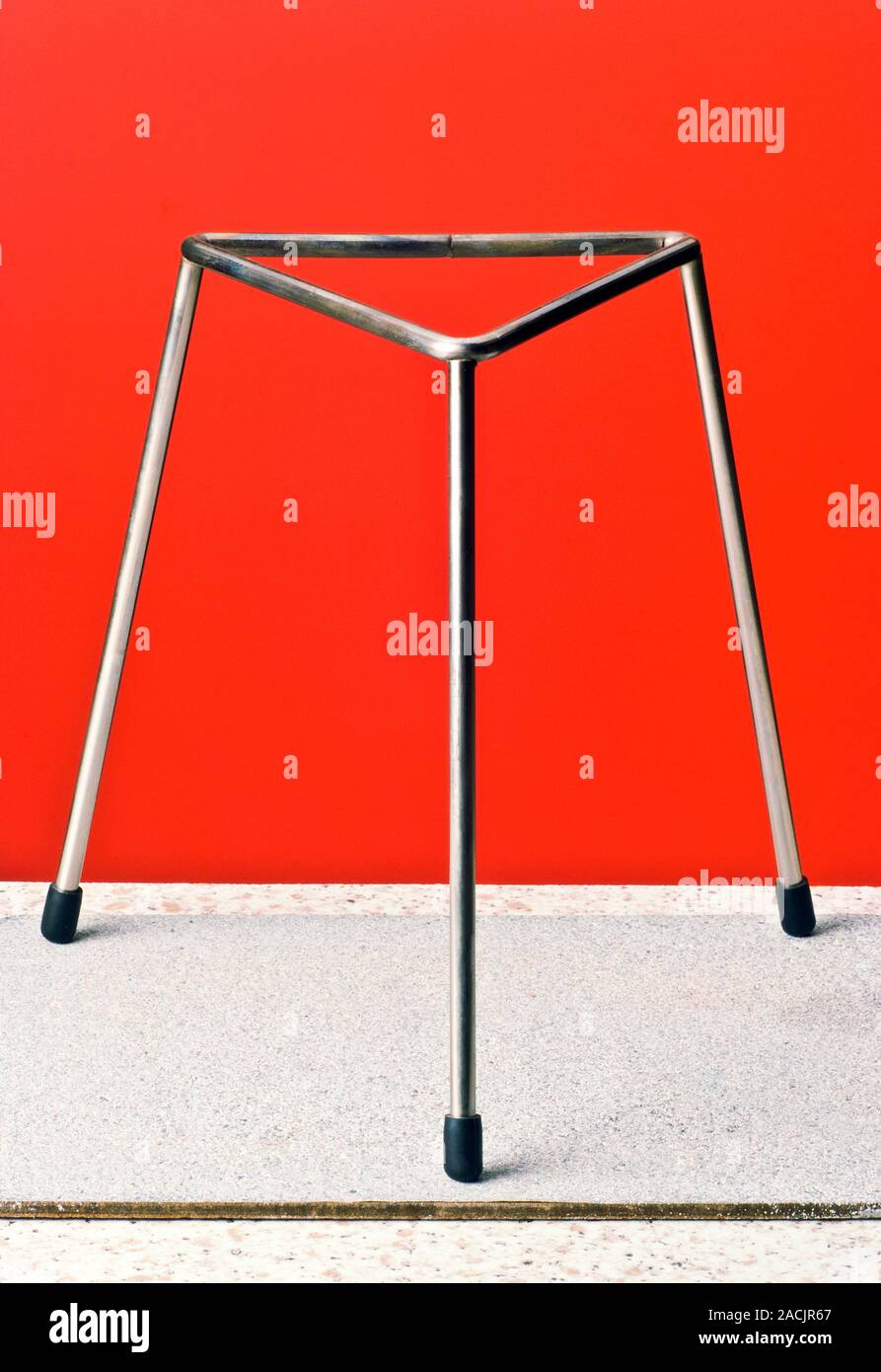 Laboratory tripod stand. This stand is used in conjunction with gauze