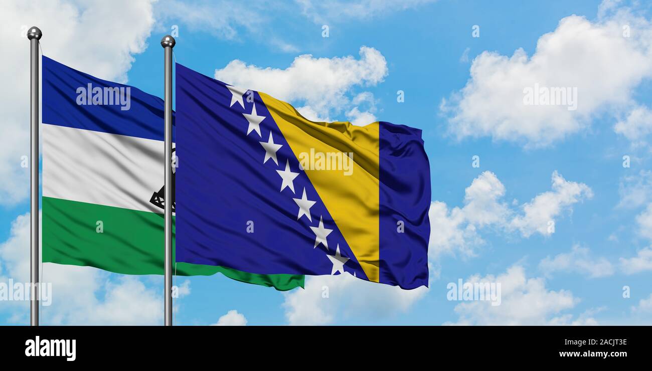 Bosnia lesotho flag hi-res stock photography and images - Alamy
