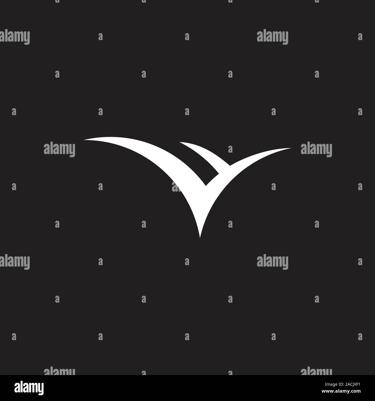letter v abstract book simple geometric logo vector Stock Vector