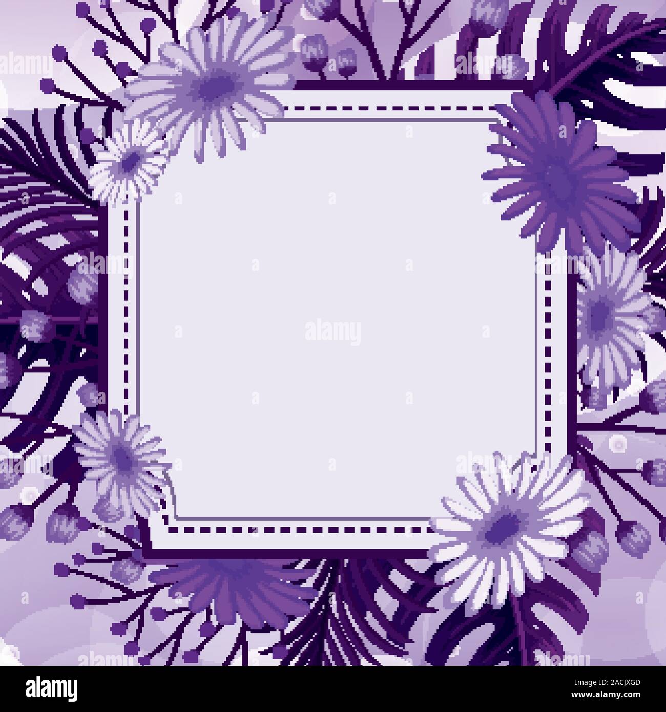 Background design with purple flowers illustration Stock Vector Image ...