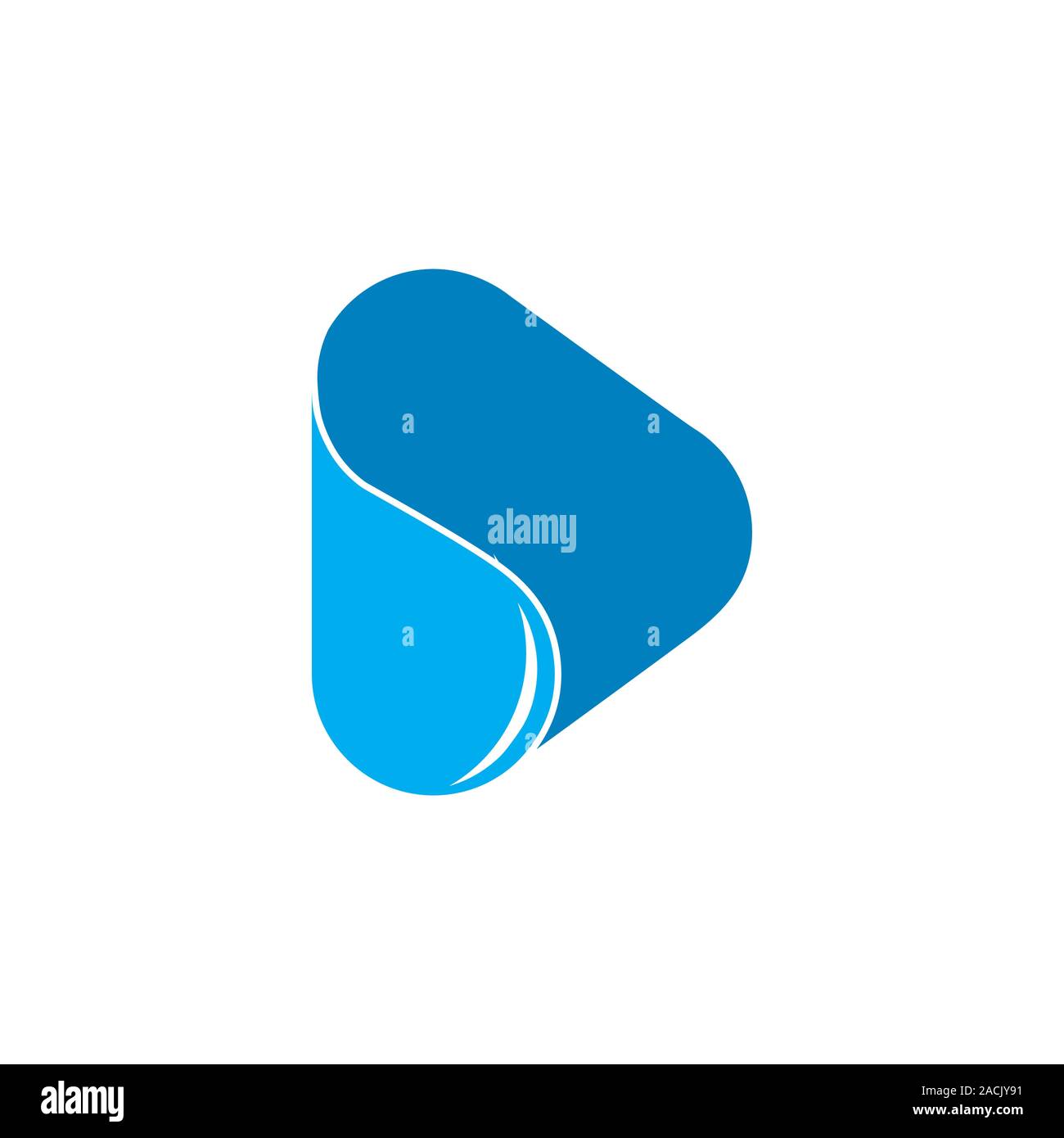 letter d triangle drop water geometric curves design vector Stock Vector