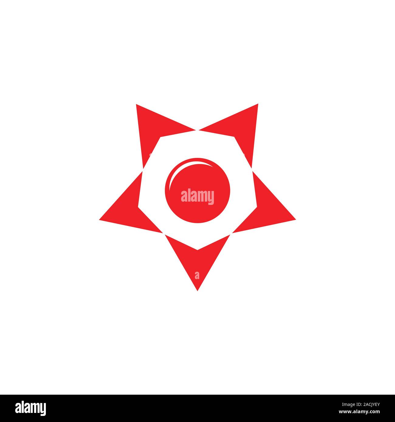 star circle arrows geometric logo Stock Vector