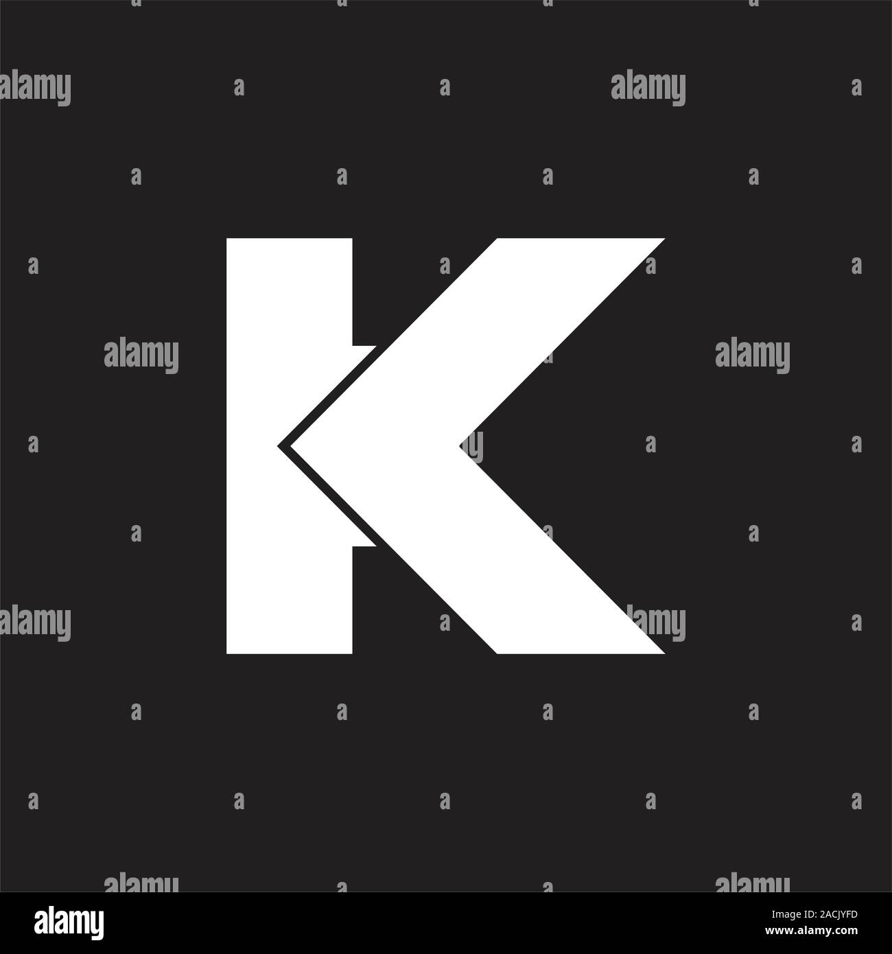 letter k simple geometric arrow logo vector Stock Vector Image & Art ...