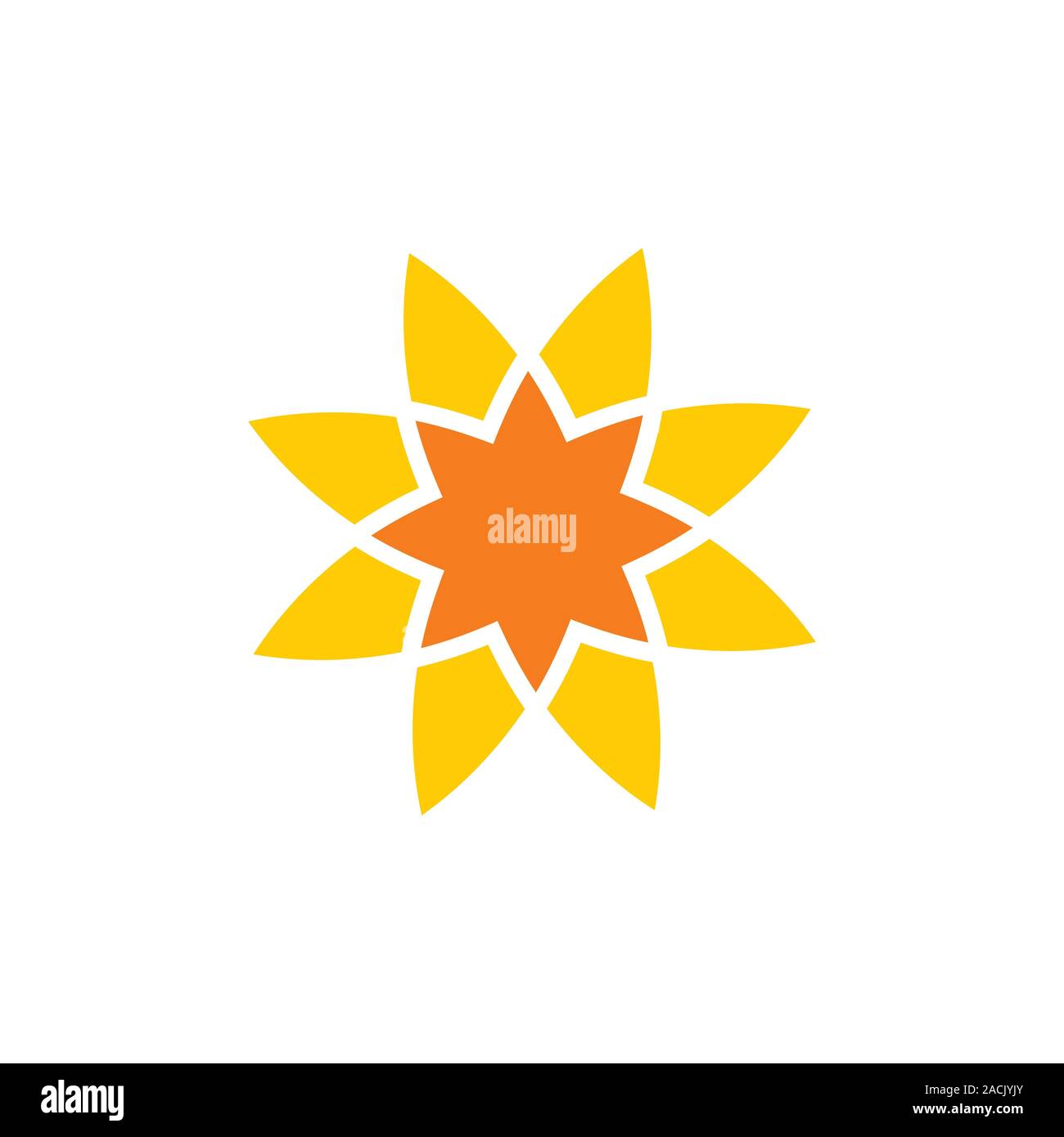 sun flower swirl geometric logo vector Stock Vector Image & Art - Alamy