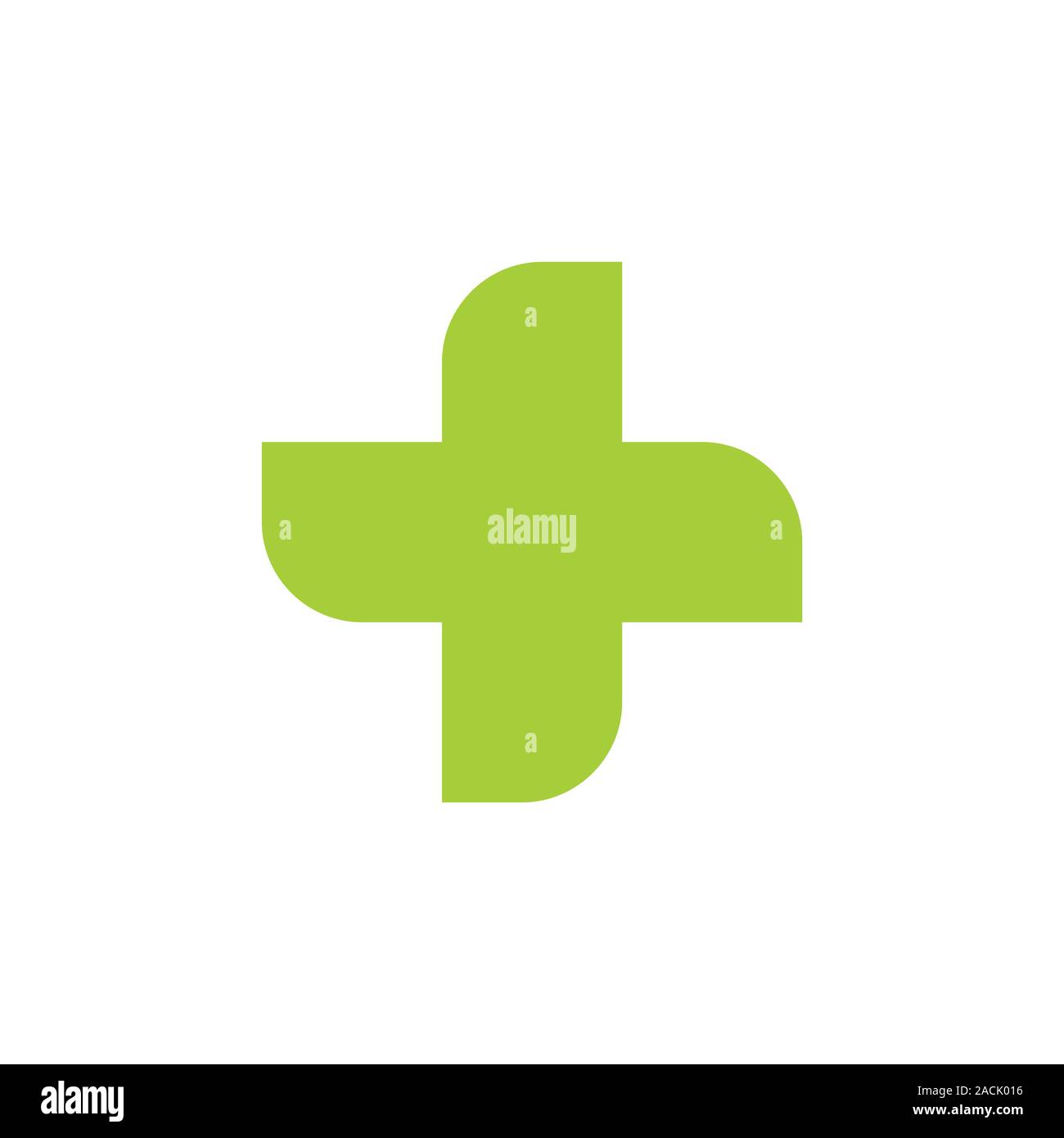 simple curves plus medical logo vector Stock Vector