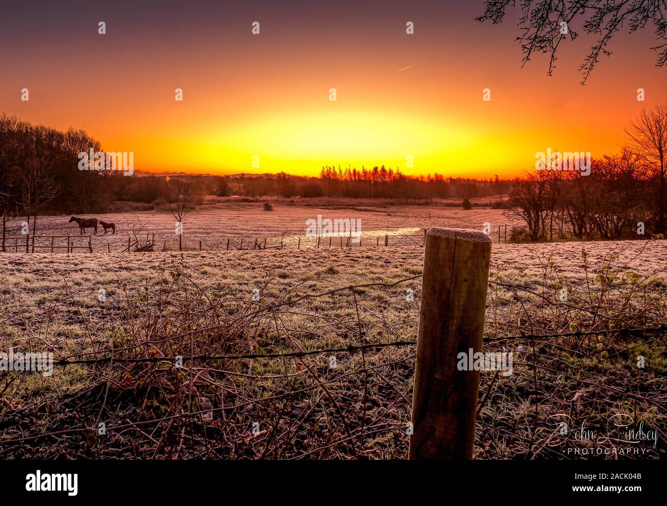 Cold Bury sunrise Stock Photo