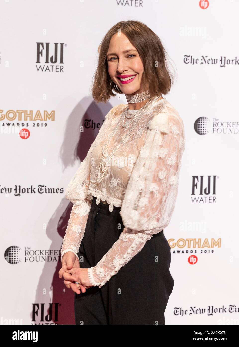 New York, NY - December 2, 2019: Vera Farmiga attends the IFP 29th Annual Gotham Independent Film Awards at Cipriani Wall Street Stock Photo