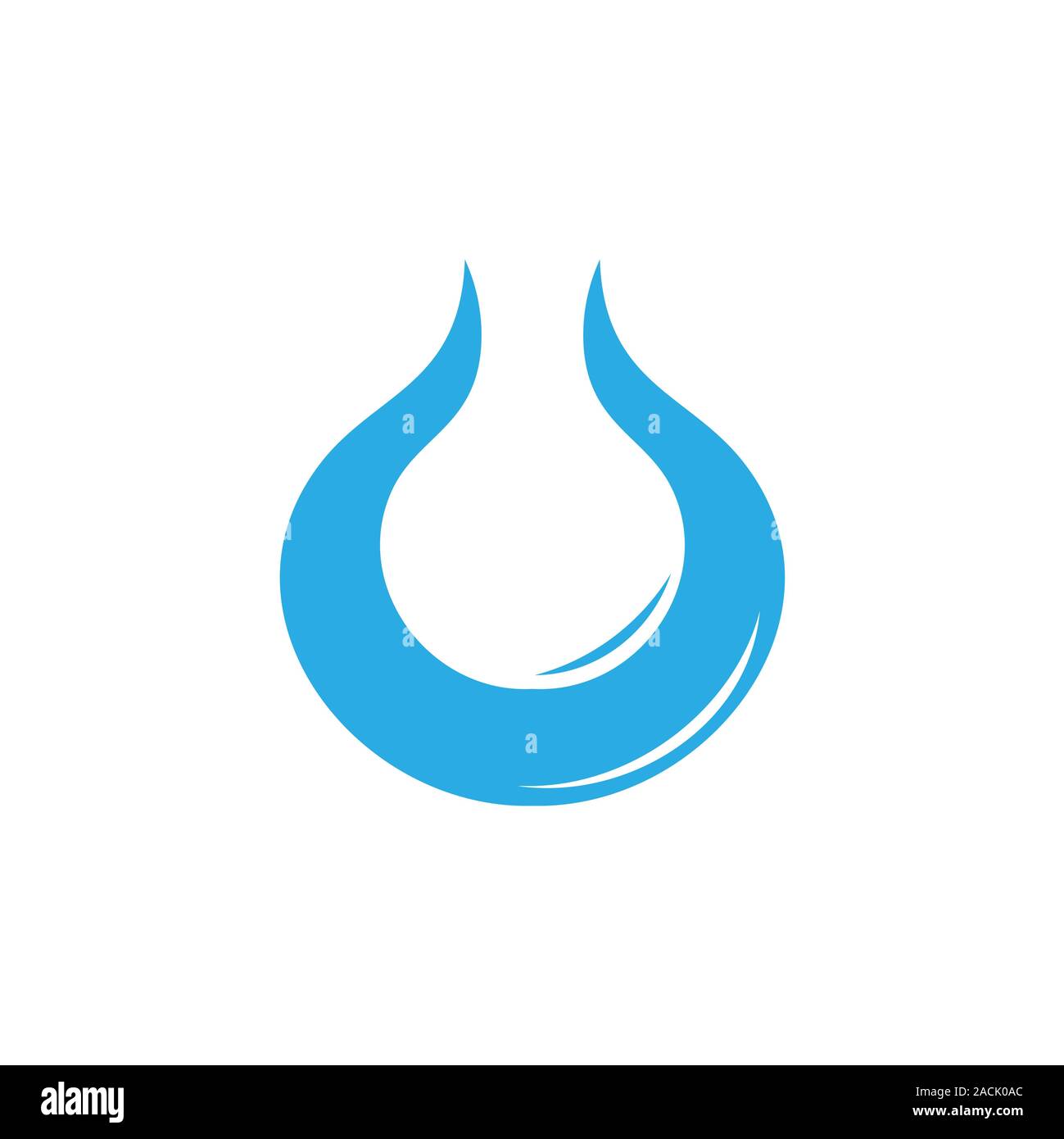 abstract water drop circle fresh symbol logo Stock Vector