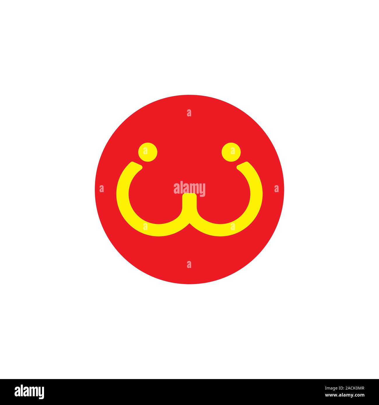 letter w human cute happy logo vector Stock Vector