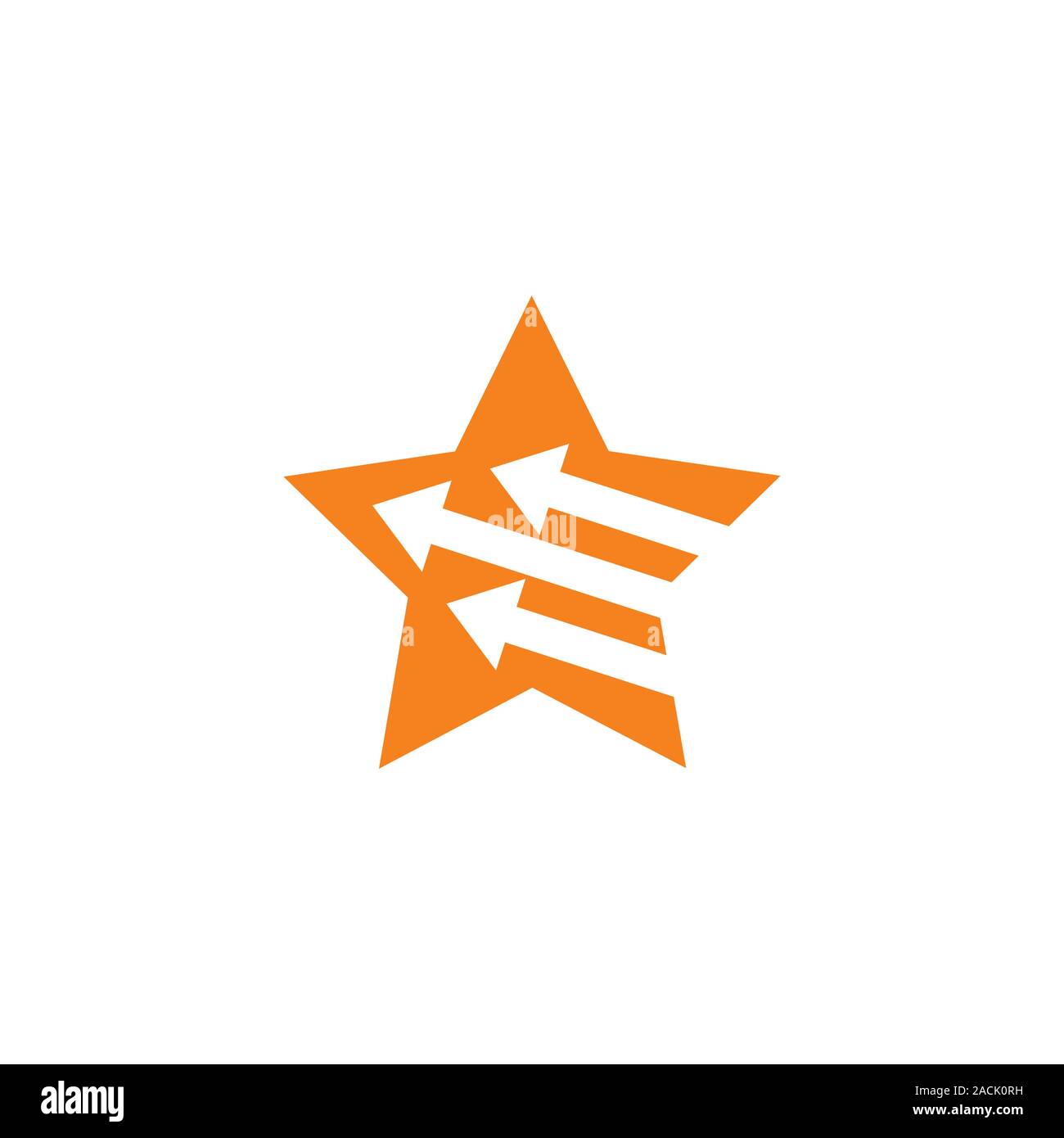 geometric star movement arrow simple logo vector Stock Vector