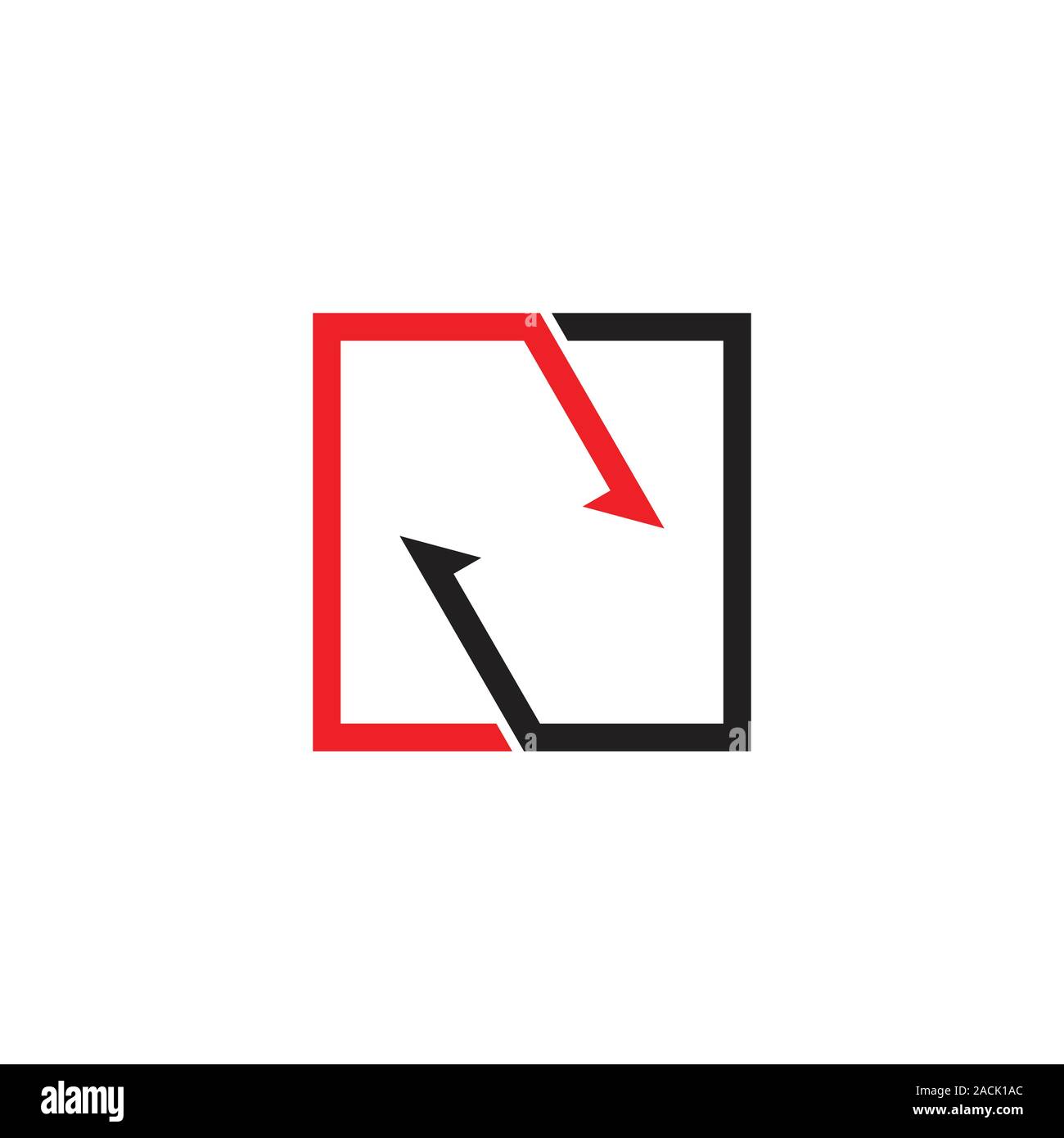 letter n square arrow logo vector Stock Vector Image & Art - Alamy