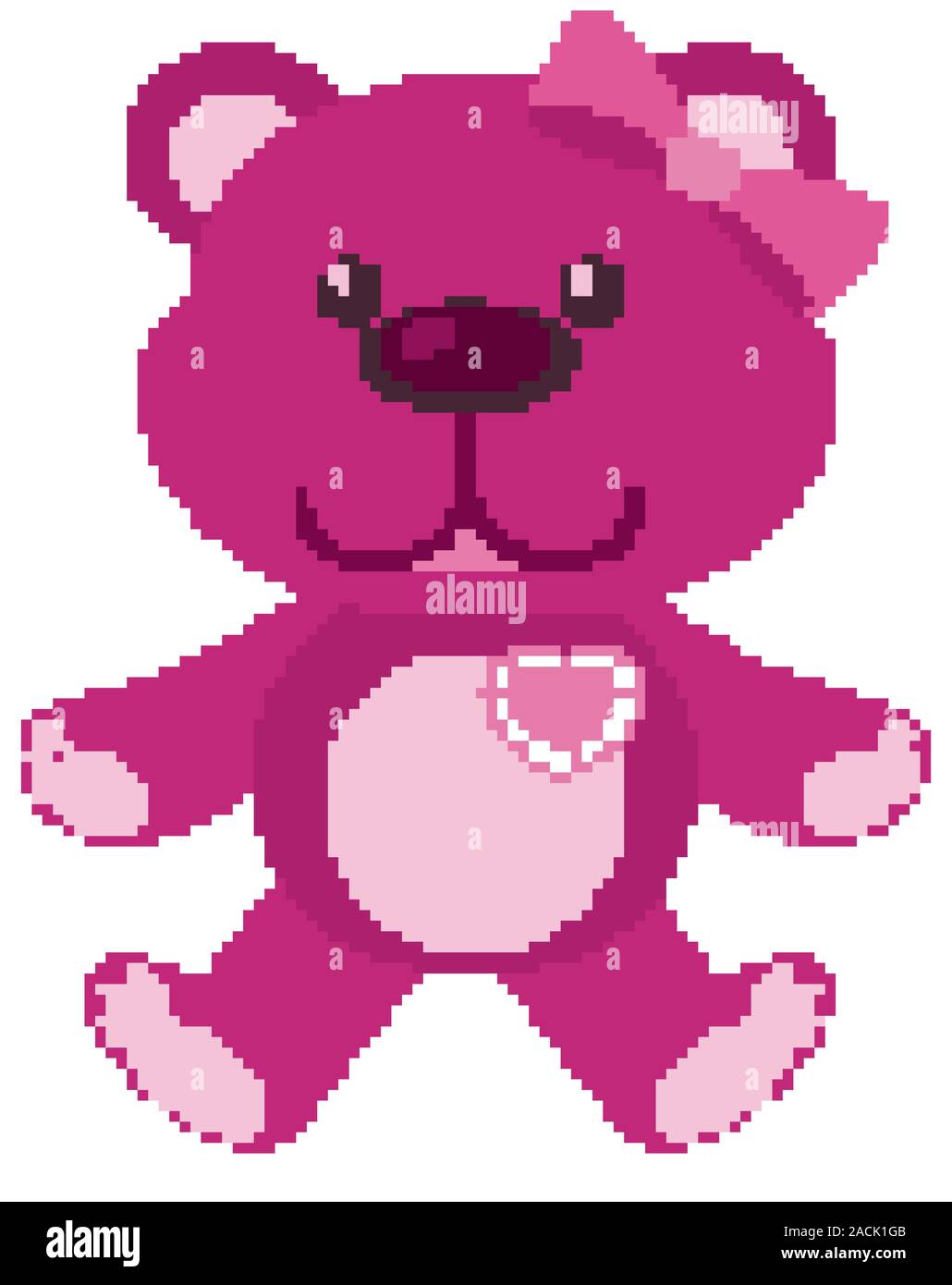 Single picture of pink teddy bear illustration Stock Vector Image & Art ...