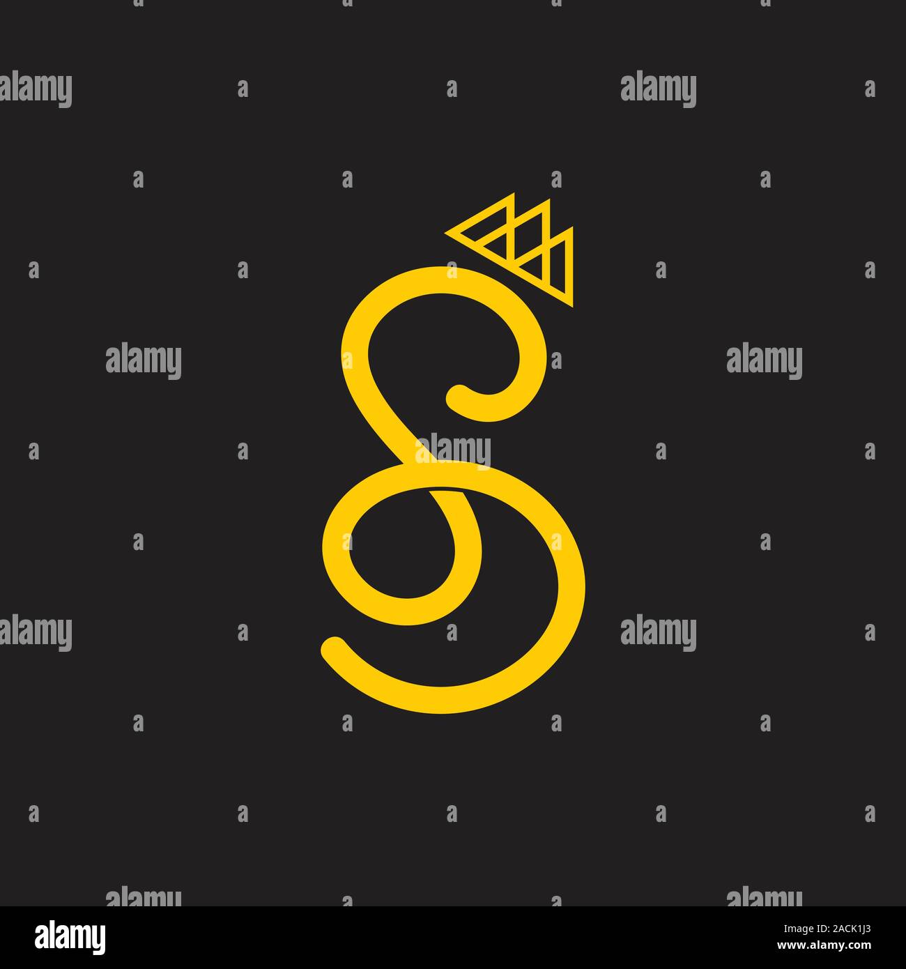 letters sd circle linear logo vector Stock Vector