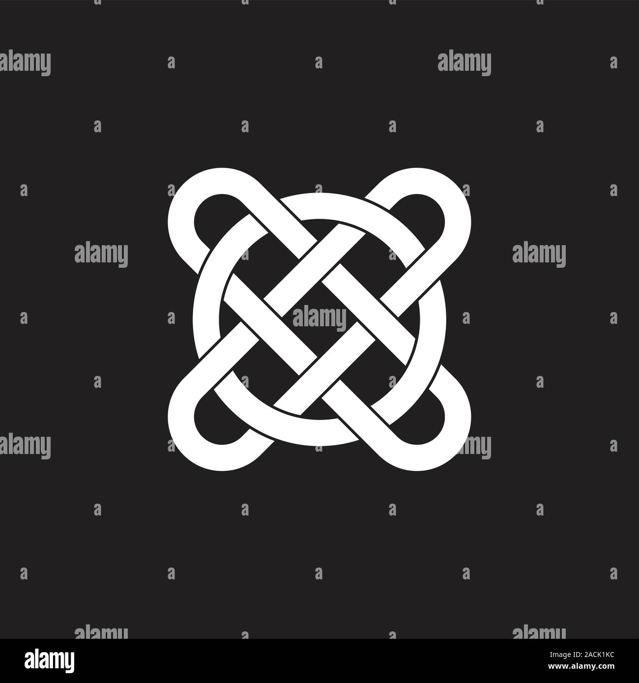 letter x o lines art overlapping flat logo vector Stock Vector