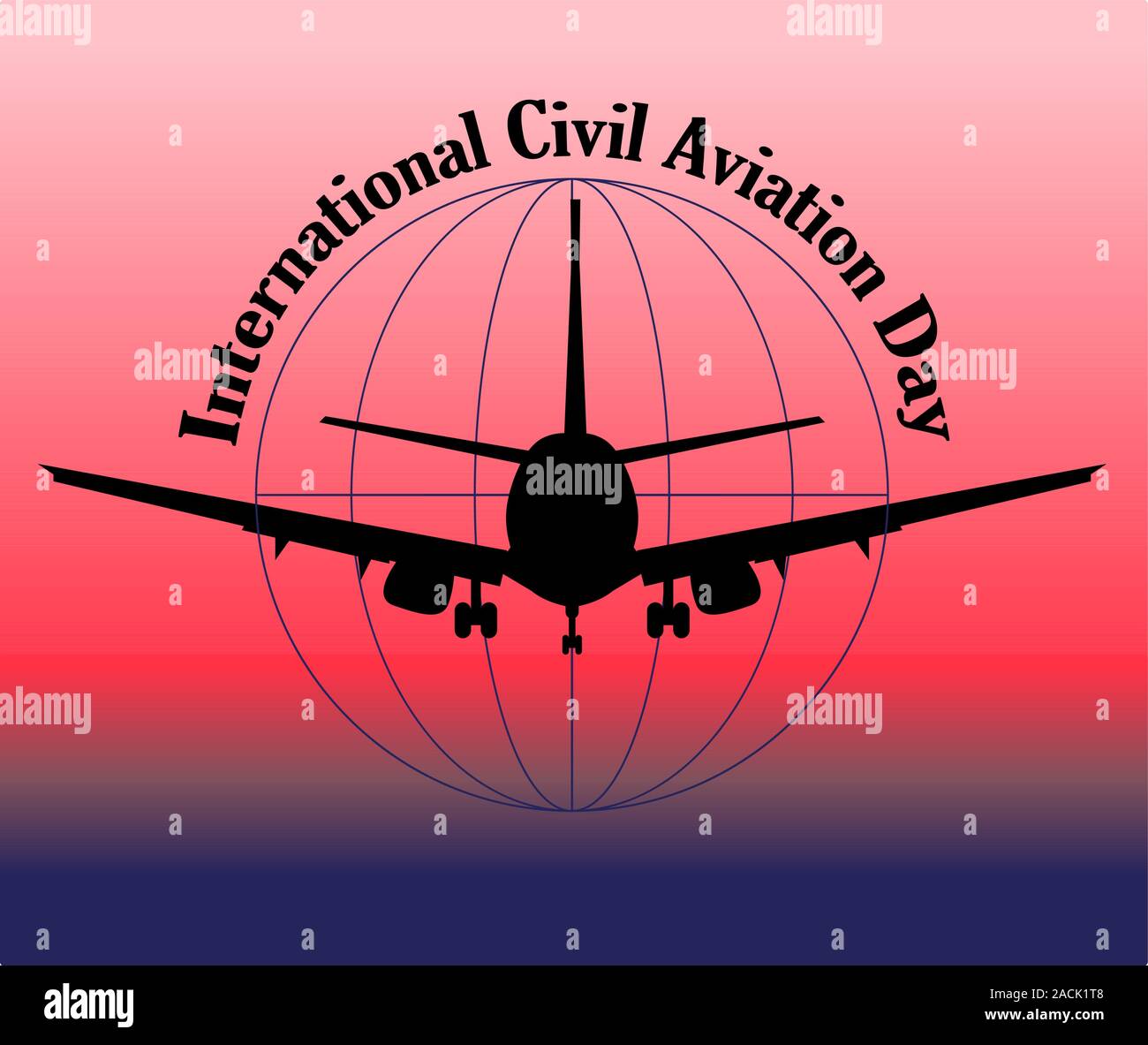 International Civil Aviation Day Airline Banner Or Advertising