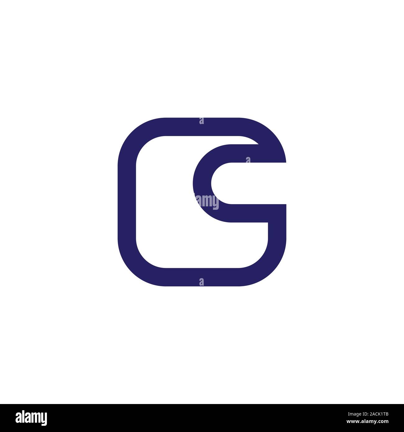 letter c simple geometric line square logo vector Stock Vector Image ...