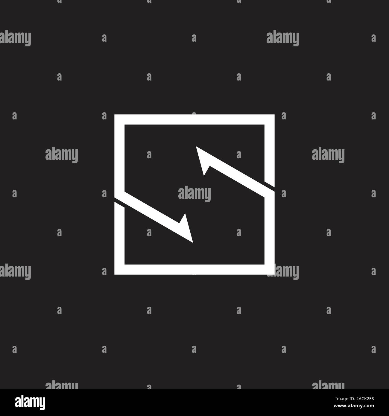 letter s square arrows logo vector Stock Vector Image & Art - Alamy