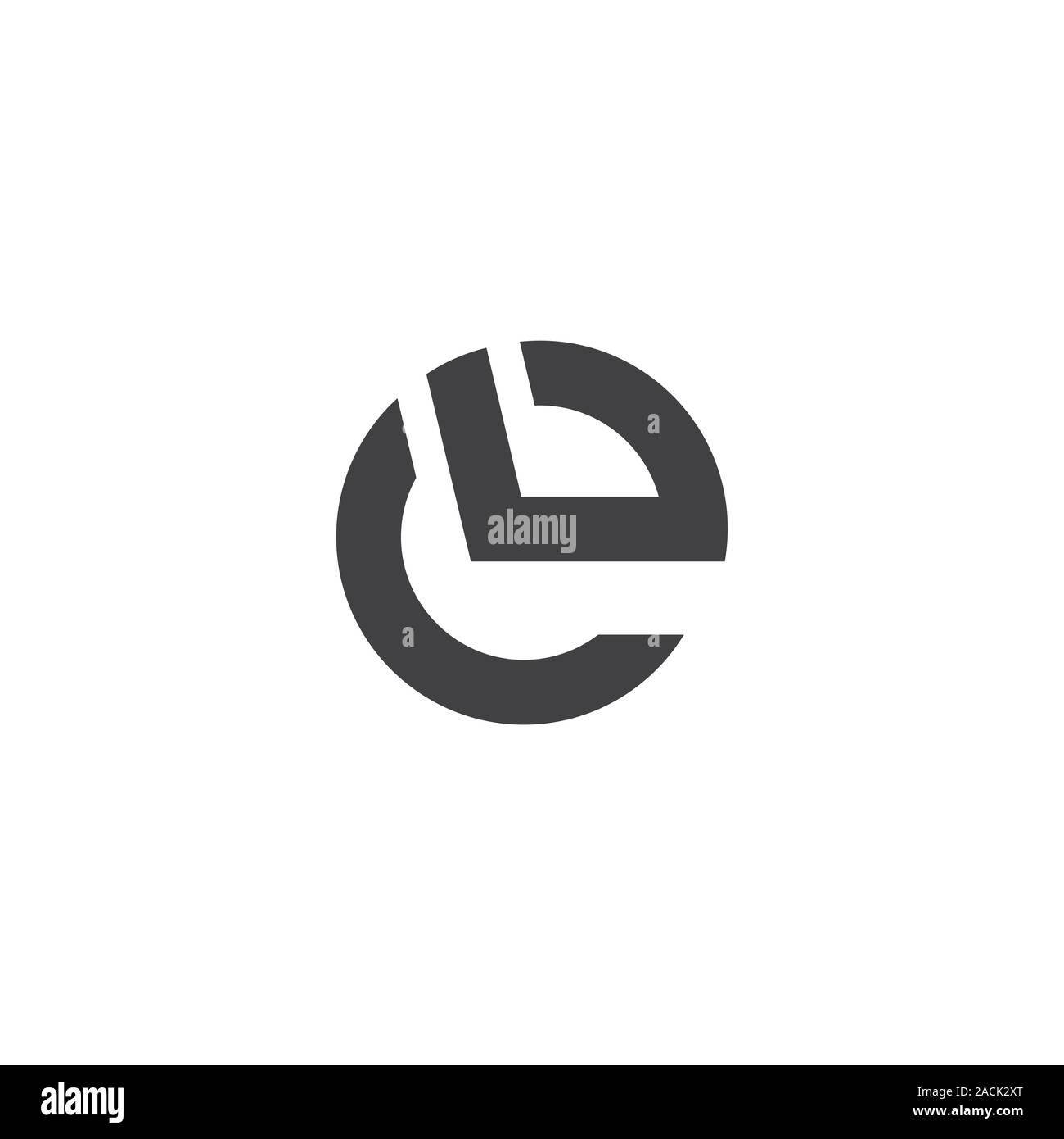 letter e simple geometric arrow line circle logo Stock Vector Image ...